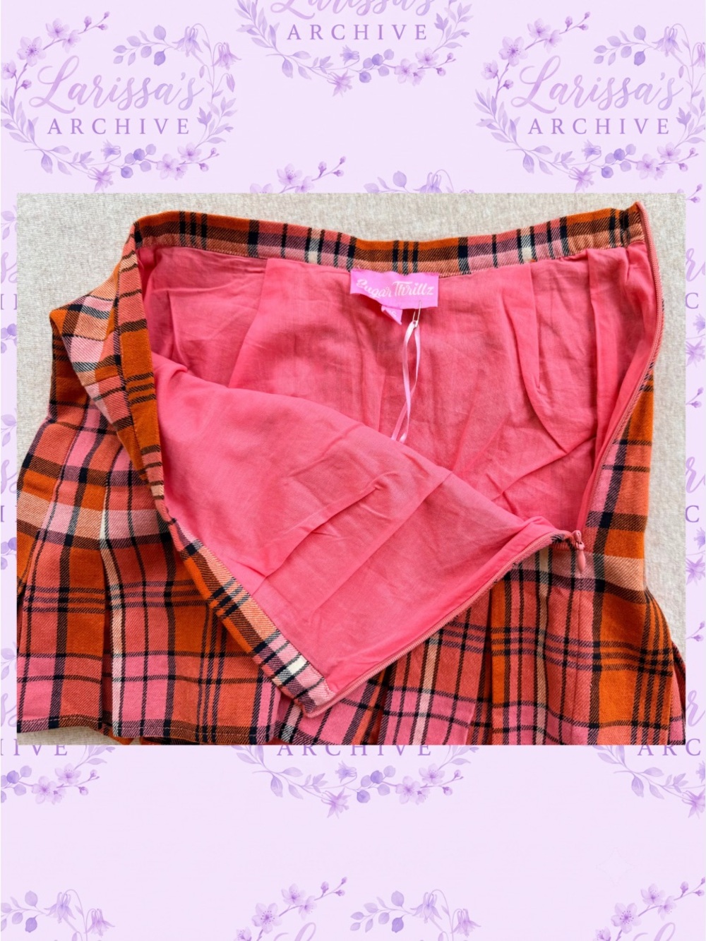 Sugar Thrillz Dolls Kill Real Everlasting Love Plaid Pleated Skirt XS (Fits XXS) - Picture 12 of 16